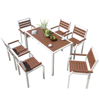 Ensemble de table et chaises de salle à manger pour balcon extérieur, style européen, en fer, imperméable, résistant au soleil, pour villa, terrasse, hôtel
