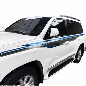 Kit Adesivi Sportivi per Carrozzeria <span class=keywords><strong>Auto</strong></span>, Strisce Decorative Rosse e Nere in Vinile per SUV, Decalcomanie Grafiche Laterali Impermeabili, Set Completo per Esterni <span class=keywords><strong>Auto</strong></span> - Product Image 2