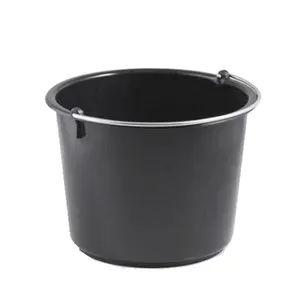 ZY1004-12 Liters Round Plastic Mop Bucket Cement Bucket with Handle for Cement and Construction Purpose