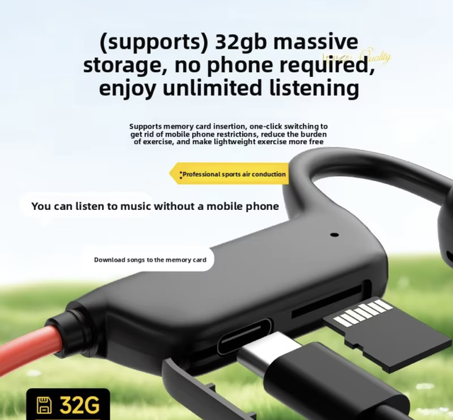 2026 New 5.4 Dual Ear Hook Air Conduction Headphones IPX5 Waterproof Hi-Fi