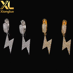 Pendientes de Aro Circulares con Circonitas Micro Pavimentadas, Estilo Hip Hop, Modernos y Únicos, Unisex, Joyería Europea y Americana Más Vendida - Product Image 4
