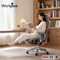 Chaise de jeu ergonomique grise du fabricant avec accoudoirs 9D et dossier en maille, idéale pour le bureau à domicile – Fournisseur en gros et exportateur