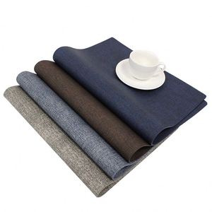 Faux Linen <b>Placemats</b> Waterproof & Heat Resistant <b>Table</b> Mats 43*30cm <b>Placemats</b> <b>for</b> Dining <b>Table</b> - Product Image 2