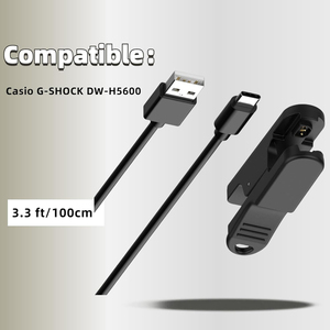 Câble de charge magnétique USB rapide noir de 3 pieds (1 m) pour montre connectée <span class=keywords><strong>Casio</strong></span> <span class=keywords><strong>G</strong></span>-<span class=keywords><strong>Shock</strong></span> DW-H5600 - Product Image 4