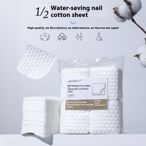 Serviettes en coton jetables de haute qualité pour ongles, 200 pièces/sac, tampons en coton pour le retrait du gel et le nettoyage des ongles, vente en gros - Product Image 2