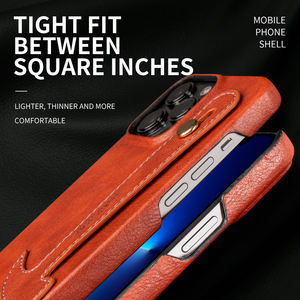 Étui en cuir PU avec Bracelet de support pour téléphone portable, coque pour Iphone 12, 13, 14 Pro Max - Product Image 4