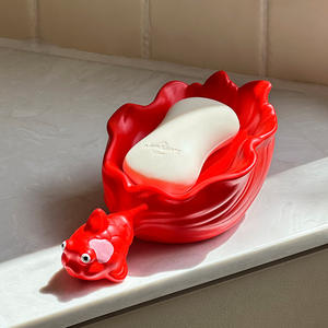 Nouvelle vente en gros de porte-savon créatif et mignon en forme de <span class=keywords><strong>poisson</strong></span> <span class=keywords><strong>rouge</strong></span> pour la décoration de la salle de bain - Product Image 3