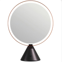 Miroir circulaire personnalisé grand format avec éclairage LED à gradation progressive, détection infrarouge et fonction de rotation pivotante