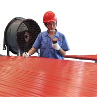 Tuyau d'incendie / Tuyau d'arrosage / Tuyau d'incendie peint en rouge