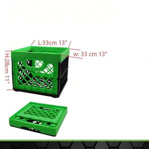 Foldable and Stackable Storage Basket 6 Gallons, Green, <b>Large</b>-sized Industrial PICUS95368 Compact Design Sturdy and Foldable for - Product Image 4