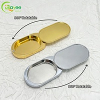 Estuche Magnético para Perfume Sólido, Estuches de Lujo de Metal, Estuche Compacto para Cosméticos, Caja de Metal Premium para Cosméticos