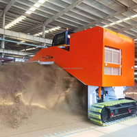Machines de fabrication de compost entièrement automatiques Tourneuse de compost automotrice en andain