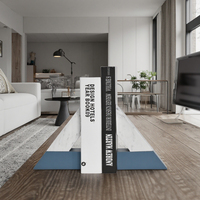 Best-seller nordique minimaliste décoration de la maison résine bleu et blanc couleur Splash-ink géométrique triangulaire personnalisé serre-livres