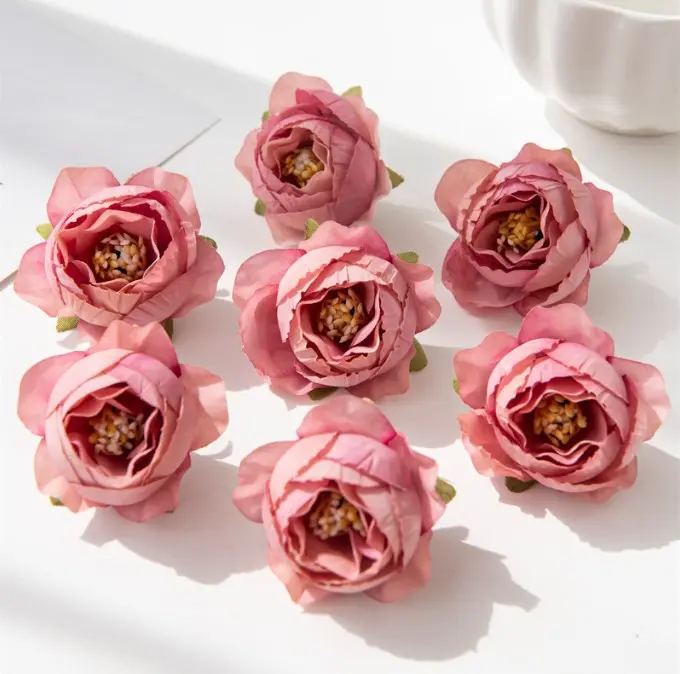 Simulation flower wedding products DIY rose head sen department hand-made accessories faux wall decoration headdress material