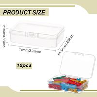 Boîte de rangement carrée transparente à couvercle rabattable en plastique pour la maison, vente en gros