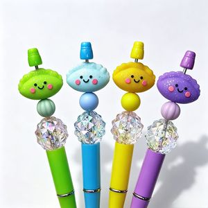 Cute Irregular Food Grade BPA Free Silicone Beads with Faces Multicolor for <b>Pen</b> Beads Jewelry Making DIY Crafts Baby Teething - Product Image 5