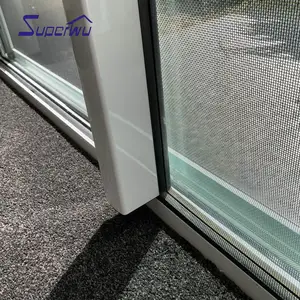 Design Aluminum Sliding Door 2024 NFRC NOA AS2047 Big View Low-sill Aluminum Stacker Sliding Door Double Toughened Glazed Security Door For Patio