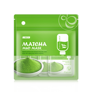 Venta al por mayor paquetes faciales de noche antiarrugas piel limpia bolsa de viaje hidratar antienvejecimiento cuidado de la piel Matcha mascarilla <span class=keywords><strong>facial</strong></span> de barro - Product Image 1