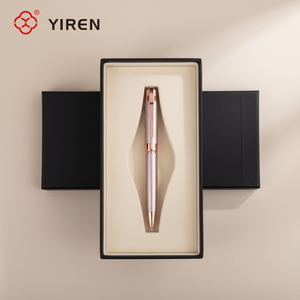 Stylo bille en métal de haute qualité YIREN, design élégant rose et argenté, <span class=keywords><strong>action</strong></span> rotative, idéal pour les cadeaux d'affaires et les signatures. - Product Image 5