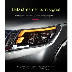 ไฟหน้ารถยนต์ FT สำหรับ Navara NP300 ปี 2014-2022 ไฟหน้าโปรเจคเตอร์ LED พร้อมไฟวิ่งกลางวัน อุปกรณ์ตกแต่งรถยนต์สำหรับนิสสัน - Product Image 5