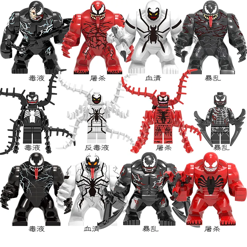 Venom Action Big Size Figures Super Heroes Anti-venom Riot Scream Carnage mini Figures set models Building Block Bricks kid Toys
