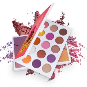 DIY make your makeup eyeshadow pigmented custom logo matte shimmer professional cheap custom eyeshadow palette