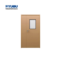 Porte coulissante de salle blanche en acier pour hôpital, école, pharmacie, étanche à l'air