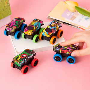 Voiture miniature Bigfoot Monster Truck à rétrofriction pour enfants de 4 à 6 ans, véhicule de course en plastique unisexe, cadeau - Product Image 2