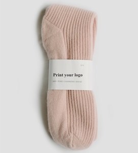 Winter <strong>Warm</strong> 100% Pure Ribbed Wholesale Cashmere <strong>Socks</strong> for <strong>Women</strong> - Product Image 6
