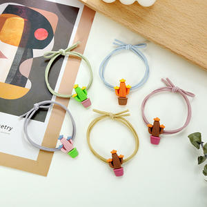 أربطة شعر مرنة مزدوجة مرنة بالجملة على شكل فاكهة الصبار والفراولة حيوانات لطيفة أربطة شعر مطاطية رائعة للفتيات - Product Image 5