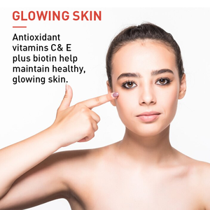 जीवन योग्य कार्बनिक बायोटिन जस्ता और फोलिक एसिड नीले रंग की गुम्मीज विटामिन सी बालों की गुम्मस - Product Image 3