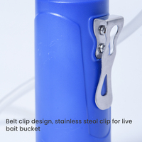 Aérateur portable RTI en plastique ABS, fonctionnant sur piles, pour seau à poissons vivants, pompe à air pour la pêche avec pierres à air