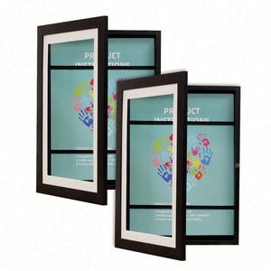 Kids Artwork <b>Picture</b> <b>Frame</b> Changeable in Black Brown Gray A4/A3/<b>A2</b> 9x12" Rustic Design Customizable Sizes - Product Image 1