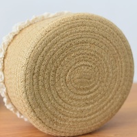 Corde de rangement en toile de jute tissée à la main tressée en coton naturel pour table