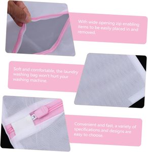 Sacs de lavage protecteurs pour lingerie et vêtements, en maille polyester avec fermeture éclair, tailles assorties, organisateur de vêtements - Product Image 2