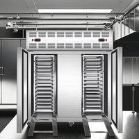 Congélateur commercial à tiroirs, à double porte, en acier inoxydable, à froid ventilé, monotempérature, à congélation rapide, autonome, numérique, écoénergétique