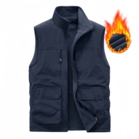 Gilet de travail pour homme personnalisé avec logo, multi-poches, pour l'extérieur, organisateur de bénévoles, pratique, broderie, gilet d'équipe, veste