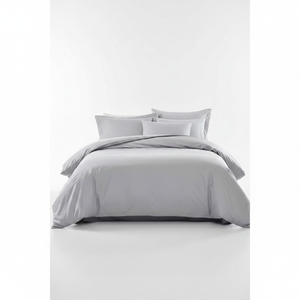 Juego de Funda Nórdica Doble de Satén Elegante Cotton Box, Color Gris, Disponible en Tamaños King, Queen y Twin para Cama, Edredón y Uso en Bodas - Product Image 2