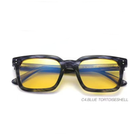 Usine Vente Classique Acétate Optique Cadre Jaune Rouge Orange Lentilles Lunettes Designer Personnalisé Unisexe Anti Lumière Bleue Lunettes