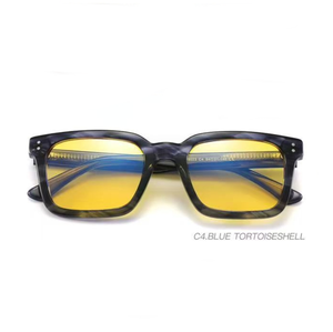 Nhà máy bán cổ điển Acetate khung quang vàng đỏ cam ống kính Eyewear thiết kế tùy chỉnh Unisex Chống ánh sáng màu xanh kính - Product Image 6