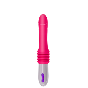 Hot Selling <span class=keywords><strong>3</strong></span>-Speed 10 Frekuensi Otomatis Telescopic Silicone USB Isi Ulang Pijat Vibrator - Product Image 3
