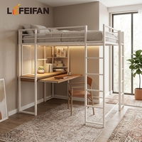Nouveau produit : Lit superposé moderne en métal pour dortoir scolaire avec armoire, bureau et rangement intégrés