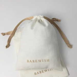 Custom Logo Printed Eco-Friendly Cotton Linen <strong>Drawstring</strong> <strong>Bag</strong> for Candle Soap Pouches and Other Shopping Needs - Product Image 4