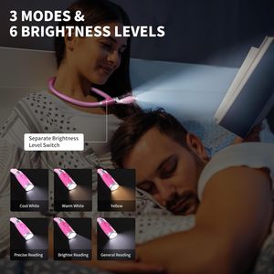 LUXJET Neck Reading Light <b>LED</b> Rechargeable Portable 360 Degree Flexible Arms For <b>Bed</b> Reading - Product Image 2