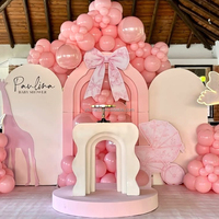 ZKAI - Mesa de Acrílico con Diseño de Ondas para Pasteles, Soporte para Postres de Boda, para Fiestas de Cumpleaños, Baby Shower, Decoración de Eventos