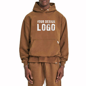 Sweat-shirts pour hommes en taille plus, à épaules tombantes, pour l'automne et l'hiver, décontractés, sans cordon de serrage, amples, pour le sport - Product Image 1