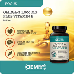 Complesso <span class=keywords><strong>Omega</strong></span> 3 con Vitamina <span class=keywords><strong>E</strong></span>, Etichetta Privata ODM/OEM, Capsule di <span class=keywords><strong>Omega</strong></span> 3, Softgel di Olio di Pesce <span class=keywords><strong>Omega</strong></span>-3 - Product Image 5