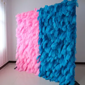 Внешняя торговля искусственные розовые синие большие страусиные перья цветочные стены 5d свадебный фон