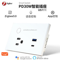 Enchufes Inteligentes Inalámbricos con USB y Tipo-C, Interruptor Inteligente Wifi, Control Remoto por Aplicación Tuya Smart Life