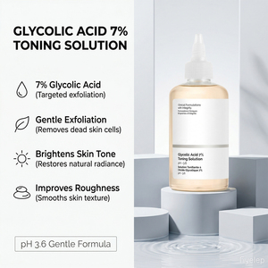 Tónico Facial con Ácido Glicólico para el Tratamiento de la Piel, Rejuvenecimiento de la Piel, Eliminación de Manchas Oscuras y Tono Desigual de la Piel, 240 ml - Product Image 3